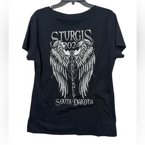 Sturgis Motorcycle Rally 2024 South Dakota Black Tee Size XXL